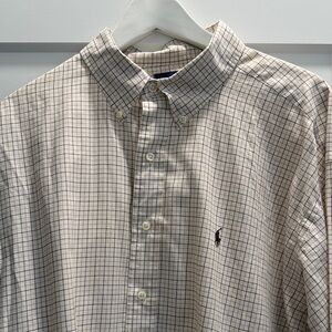 Ralph Lauren Men's Beige Plaid Shirt